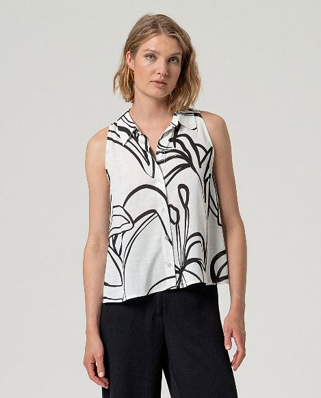 Camicia donna smanicata